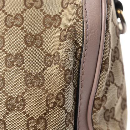 Gucci Monogram Vintage Web Medium Boston Pink Blue 13 of 17
