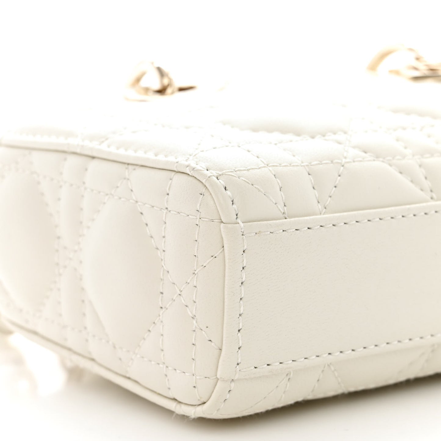 Lambskin Cannage Micro Lady D-Joy Latte