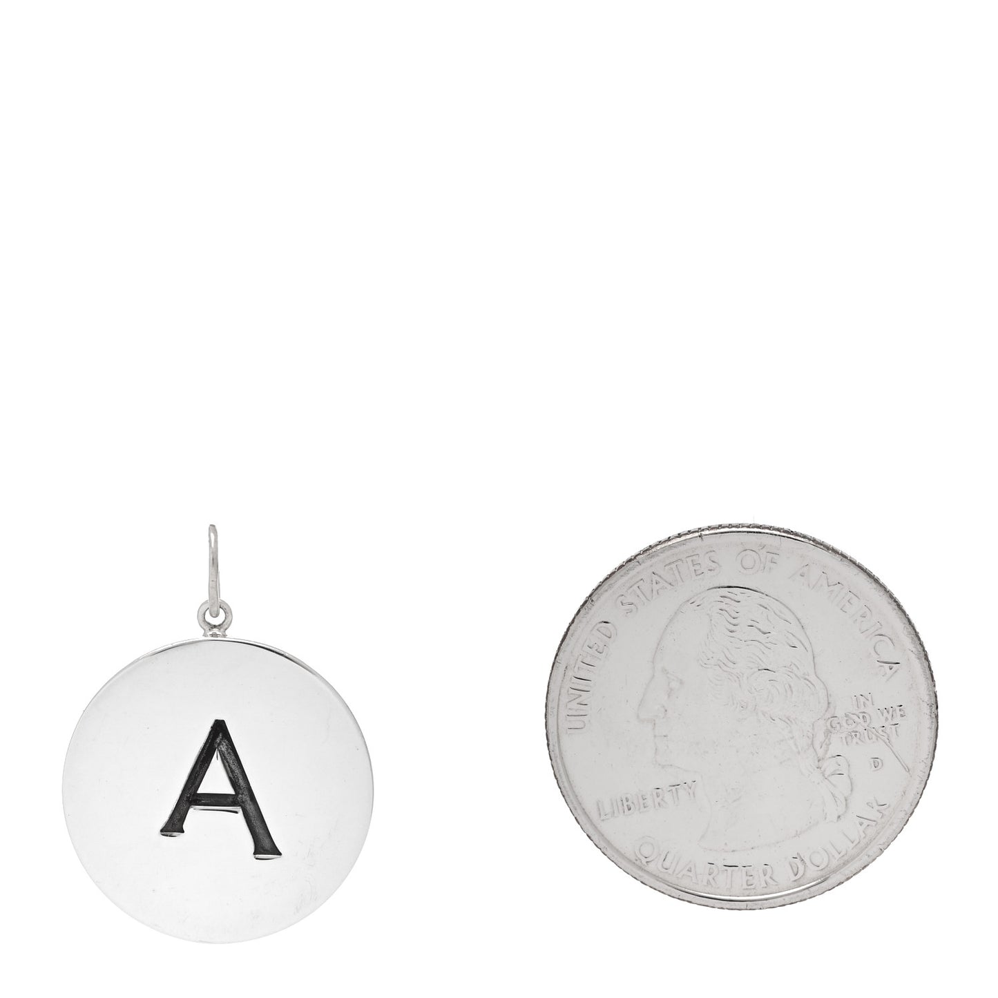 Sterling Silver Block Letter A Charm