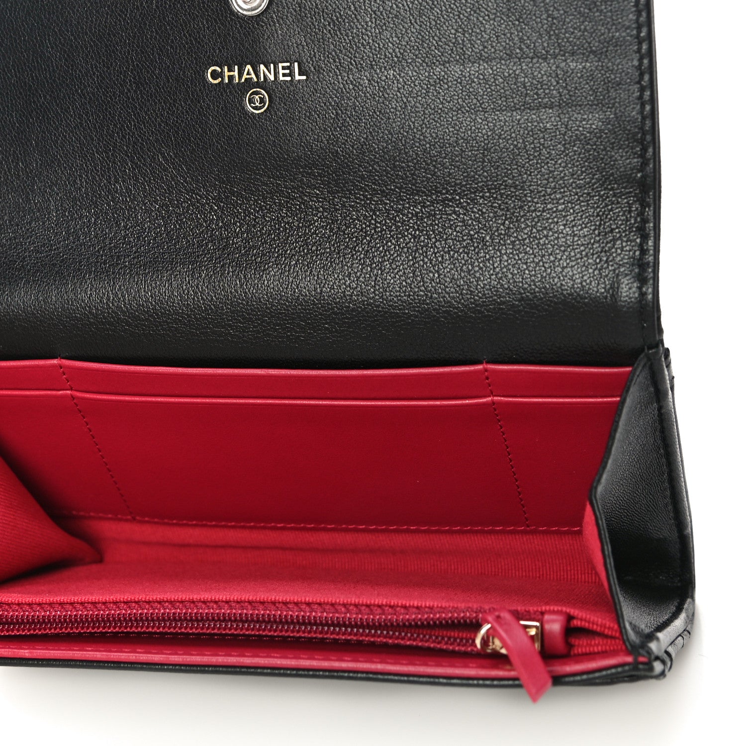 Chanel Lambskin Quilted Chanel 19 Flap Wallet Black 5 of 14