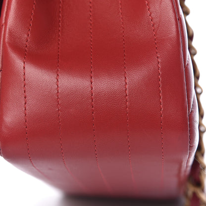 Chanel Lambskin Chevron Quilted Jumbo Double Flap Dark Red 15 of 16