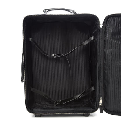 Prada Tessuto Nylon Saffiano Trolley Luggage Black 8 of 18
