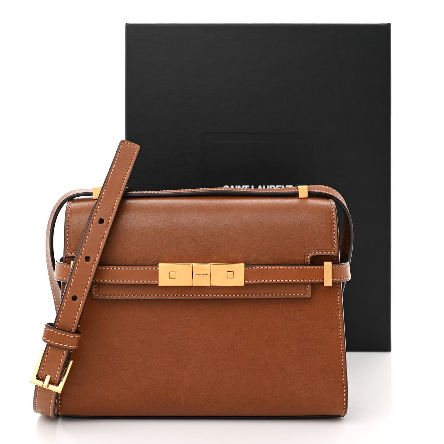 Smooth Calfskin Mini Manhattan Shoulder Bag Brick