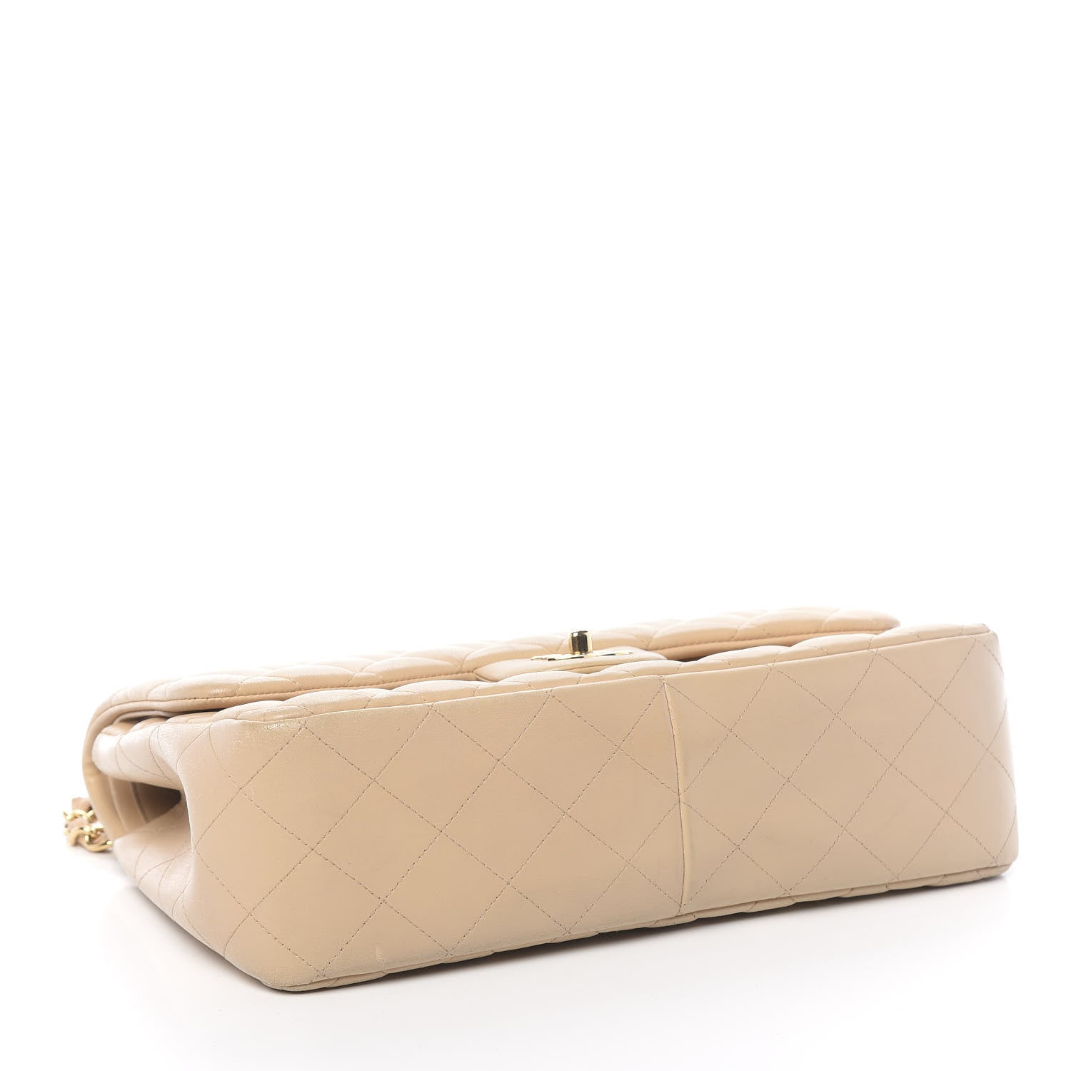 Chanel Lambskin Quilted Jumbo Double Flap Beige 4 of 18