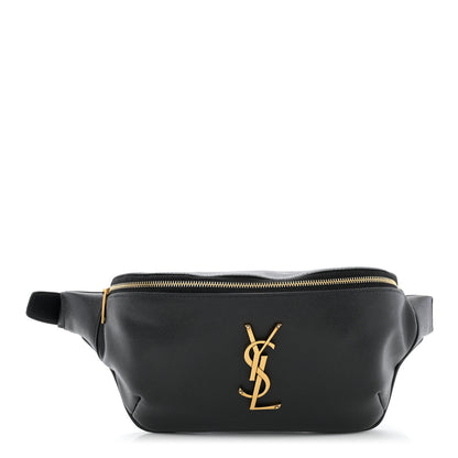 Saint Laurent Grain De Poudre Monogram Belt Bag Black 1 of 13