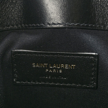 Saint Laurent Raffia Calfskin Leopard Print Toy Shopping Tote Natural Black 7 of 9