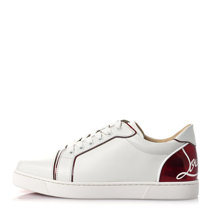 Christian Louboutin Patent Calfskin Womens Fun Vieira Flat Sneakers 40 White Loubi 1 of 12