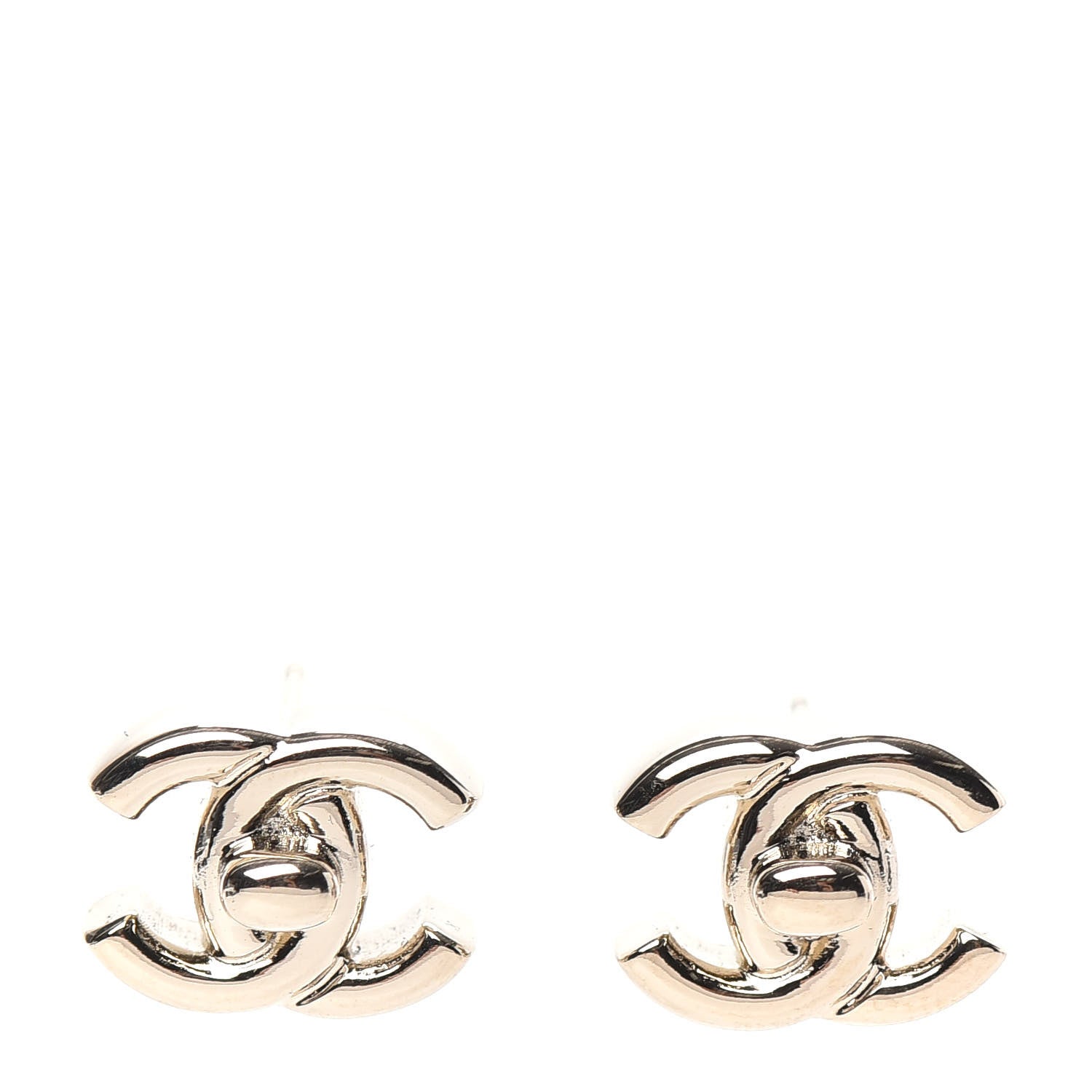 Chanel Metal CC Turnlock Earrings Gold 1 of 5