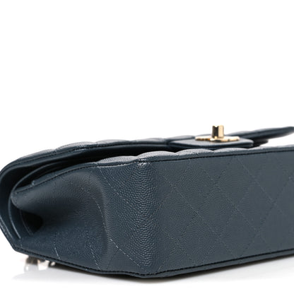 Chanel Caviar Quilted Small Double Flap Dark Grey 9 of 10