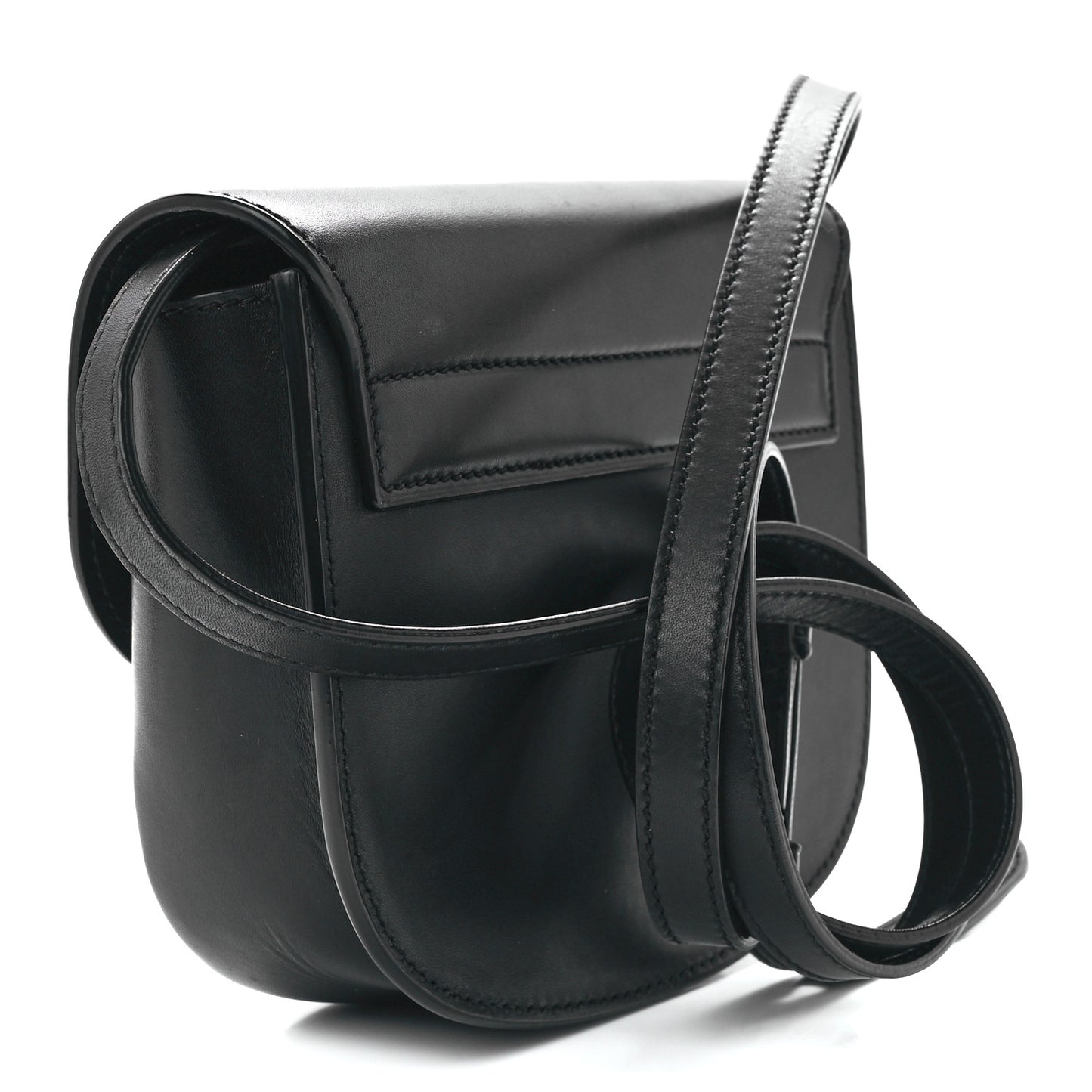 Smooth Calfskin Classic Monogram Small Kaia Satchel Black