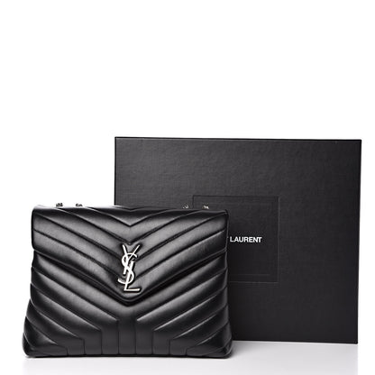 Saint Laurent Calfskin Y Quilted Monogram Medium Loulou Chain Satchel Black 11 of 11