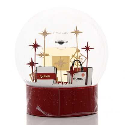 Chanel Glass N°5 Perfume Bottle Snow Globe Red 3 of 8