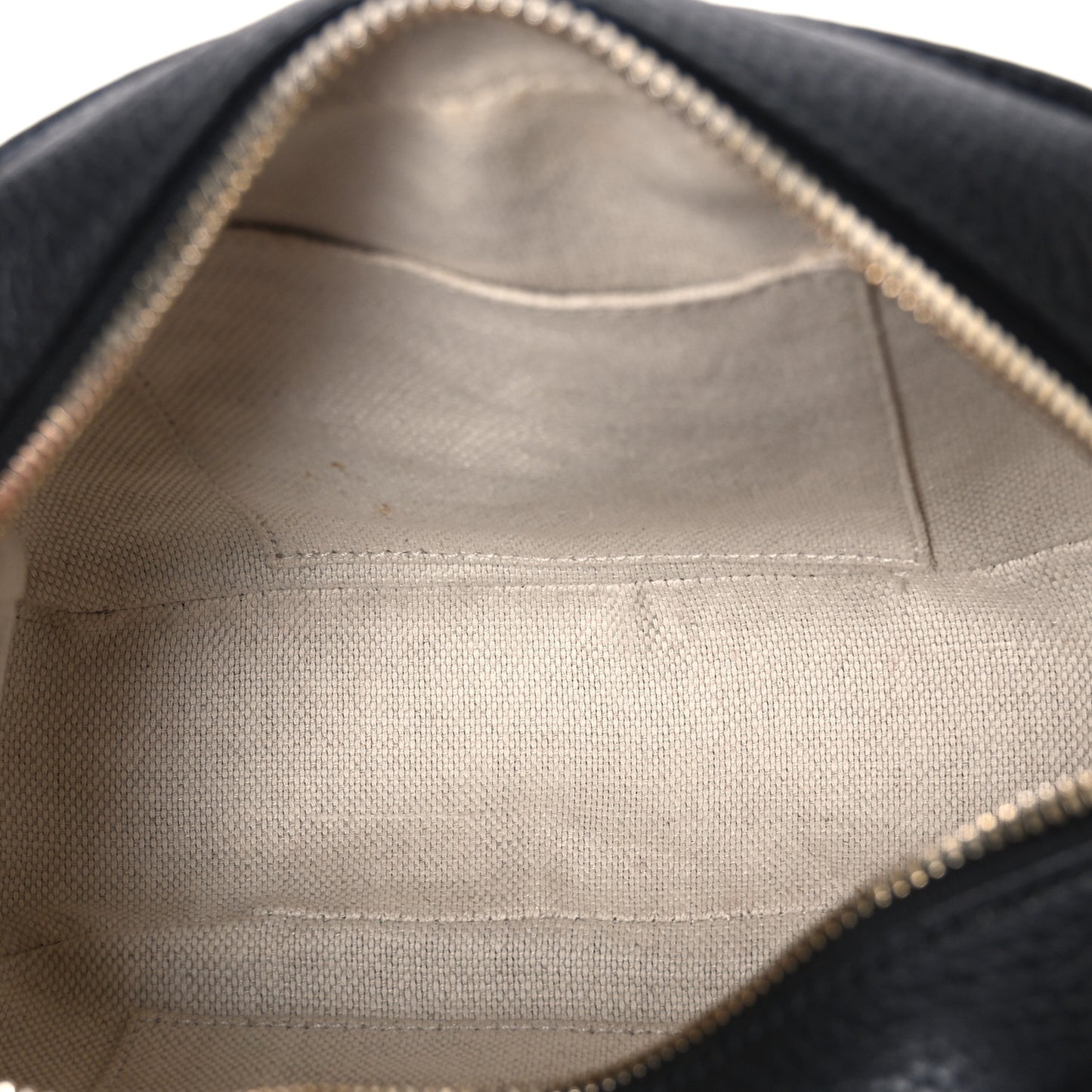 Pebbled Calfskin Small Soho Disco Bag Black