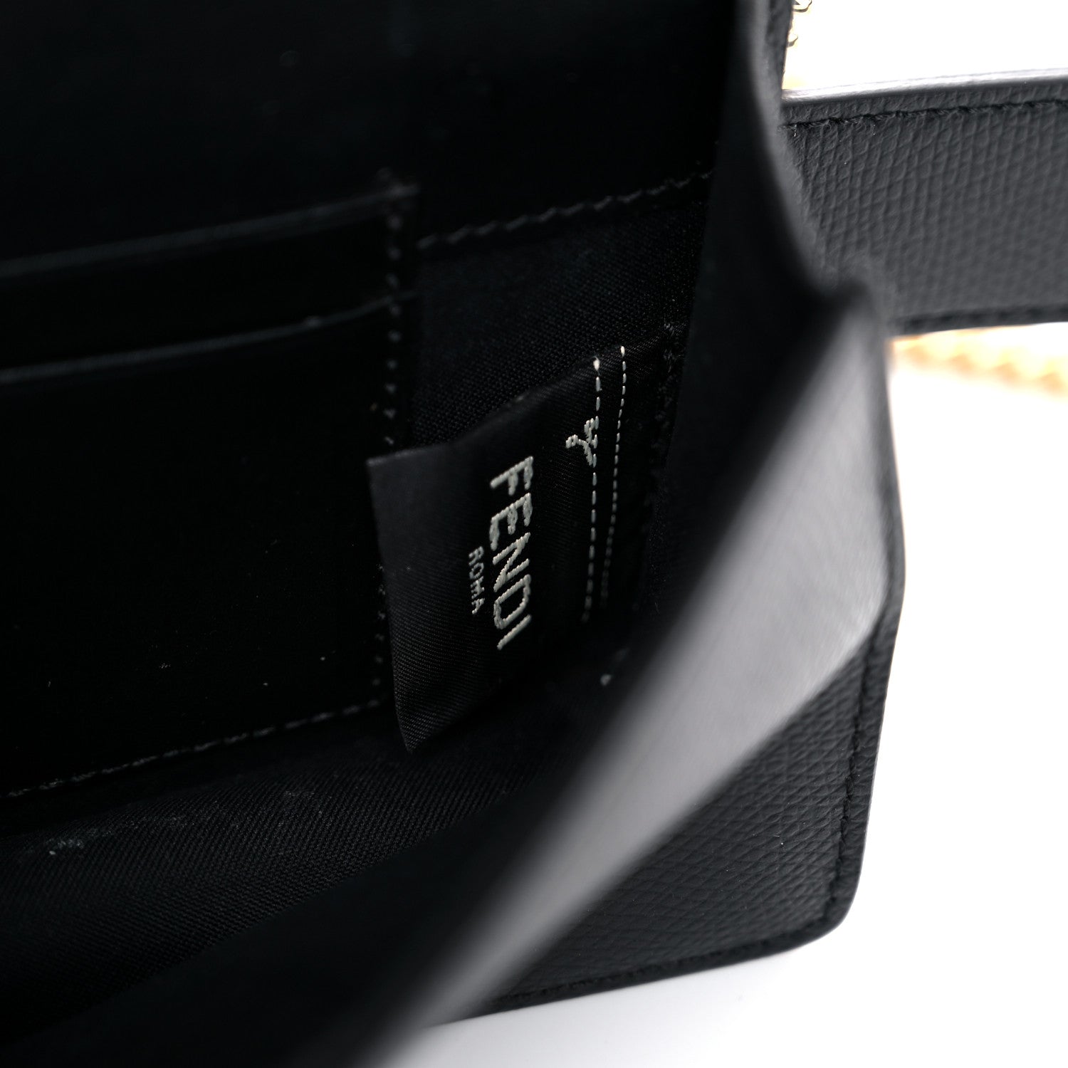 Fendi Vitello Cruise F is Fendi Bi-Color FF 1974 Embossed Envelope Belt Bag Maya Black 8 of 16