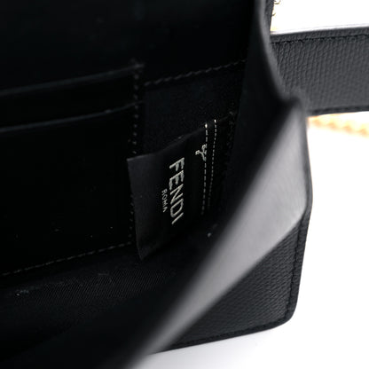 Fendi Vitello Cruise F is Fendi Bi-Color FF 1974 Embossed Envelope Belt Bag Maya Black 8 of 16
