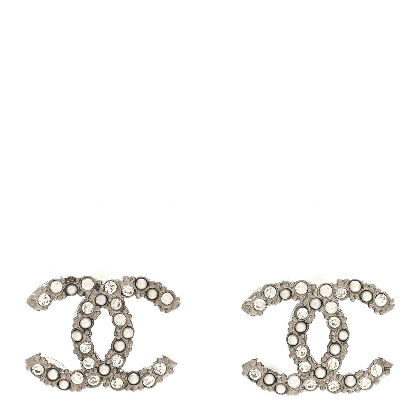 Ruthenium Crystal Pearl Caviar Earrings