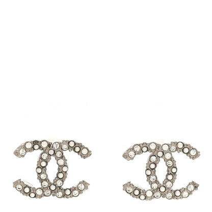 Chanel Ruthenium Crystal Pearl Caviar Earrings 1 of 5