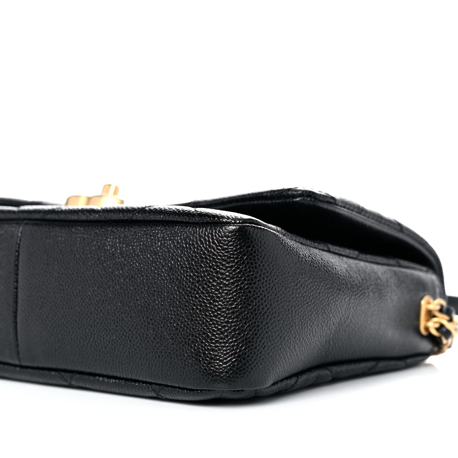 Chanel Shiny Caviar Quilted Small Chain Melody Flap Black 9 of 10