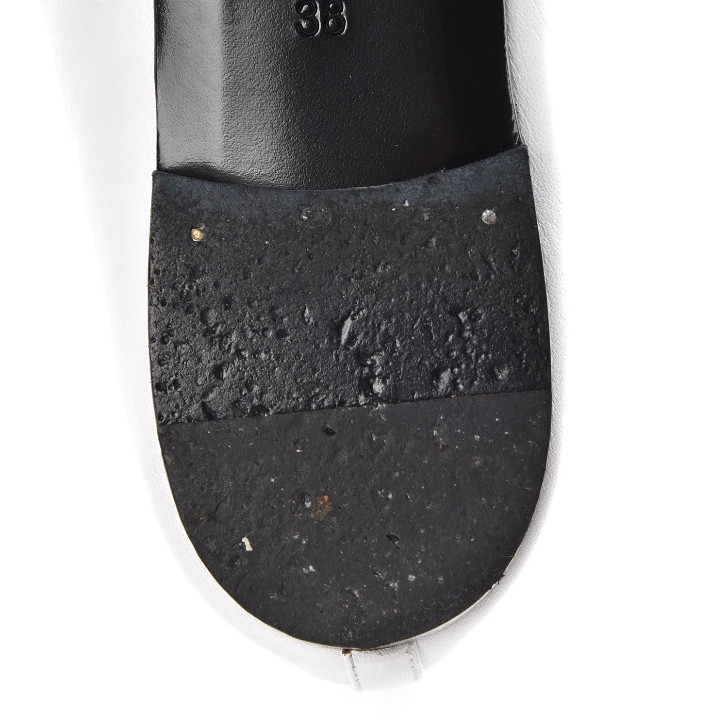 Chanel Lambskin Cap Toe Ballerina Flats 38 White Black 15 of 16