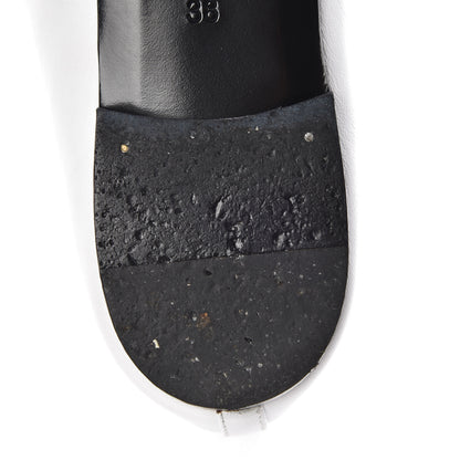 Chanel Lambskin Cap Toe Ballerina Flats 38 White Black 15 of 16