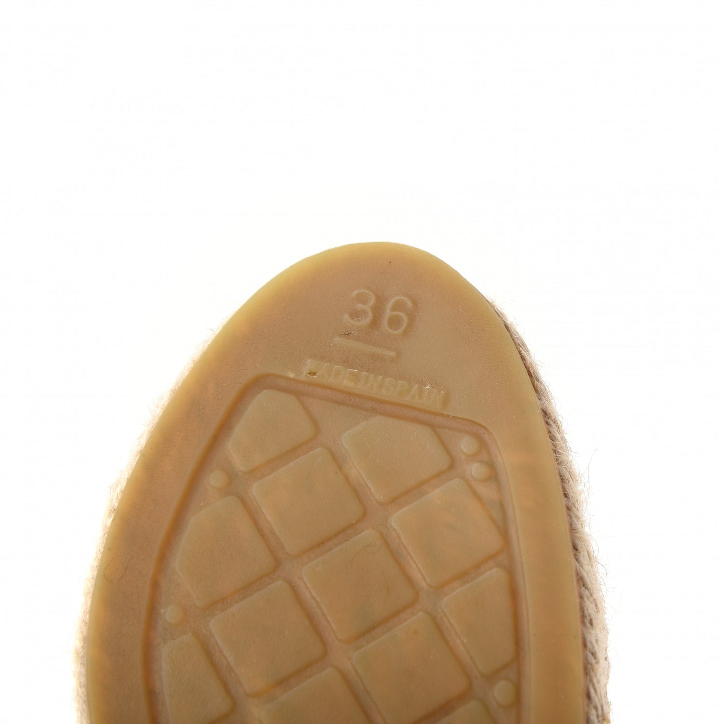 Lambskin CC Espadrilles 36 Beige Black