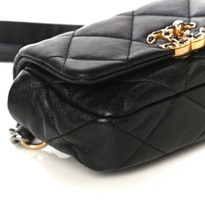 Chanel Lambskin Quilted Chanel 19 Waist Bag Black 8 of 13
