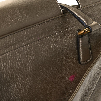 Gucci Metallic Pebbled Calfskin Medium 1973 Top Handle Satchel Golden Beige 16 of 20