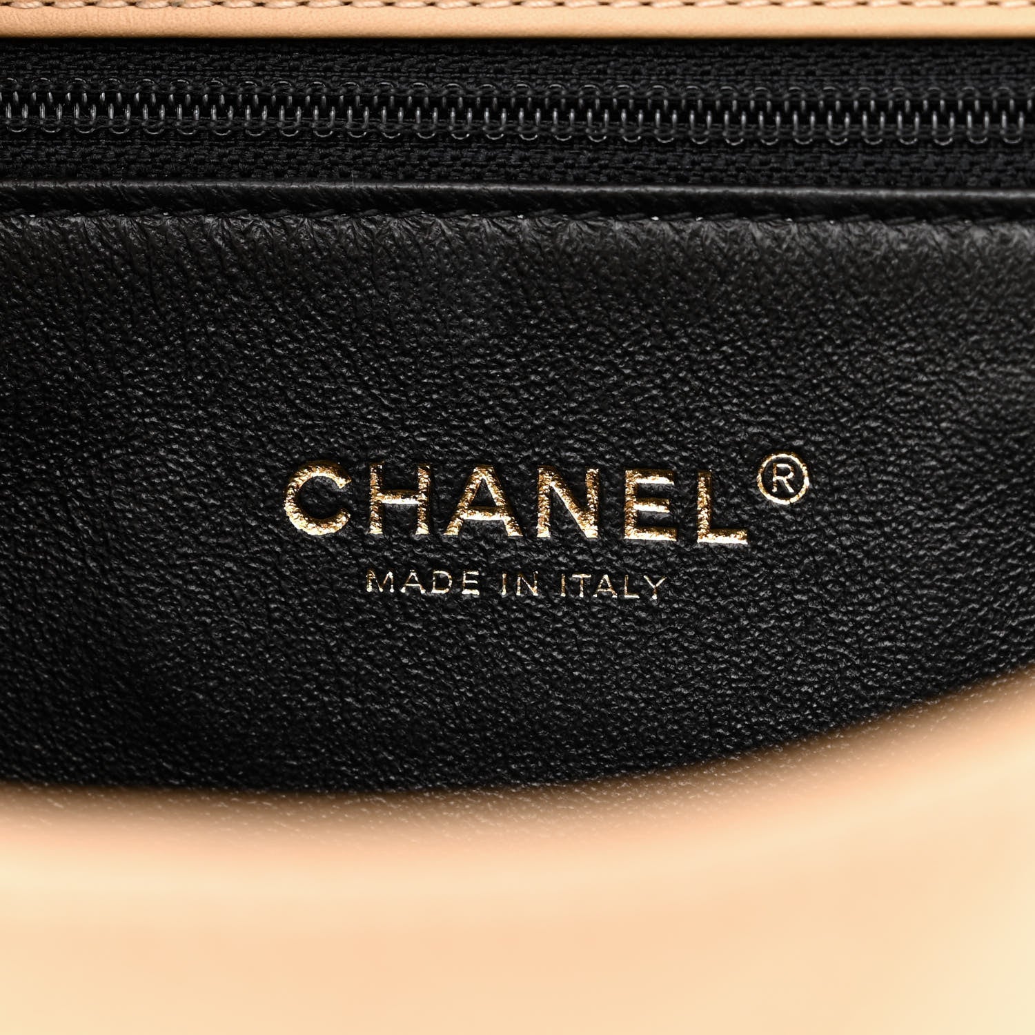 Chanel Caviar Quilted Medium CC Filigree Flap Beige Black 6 of 11