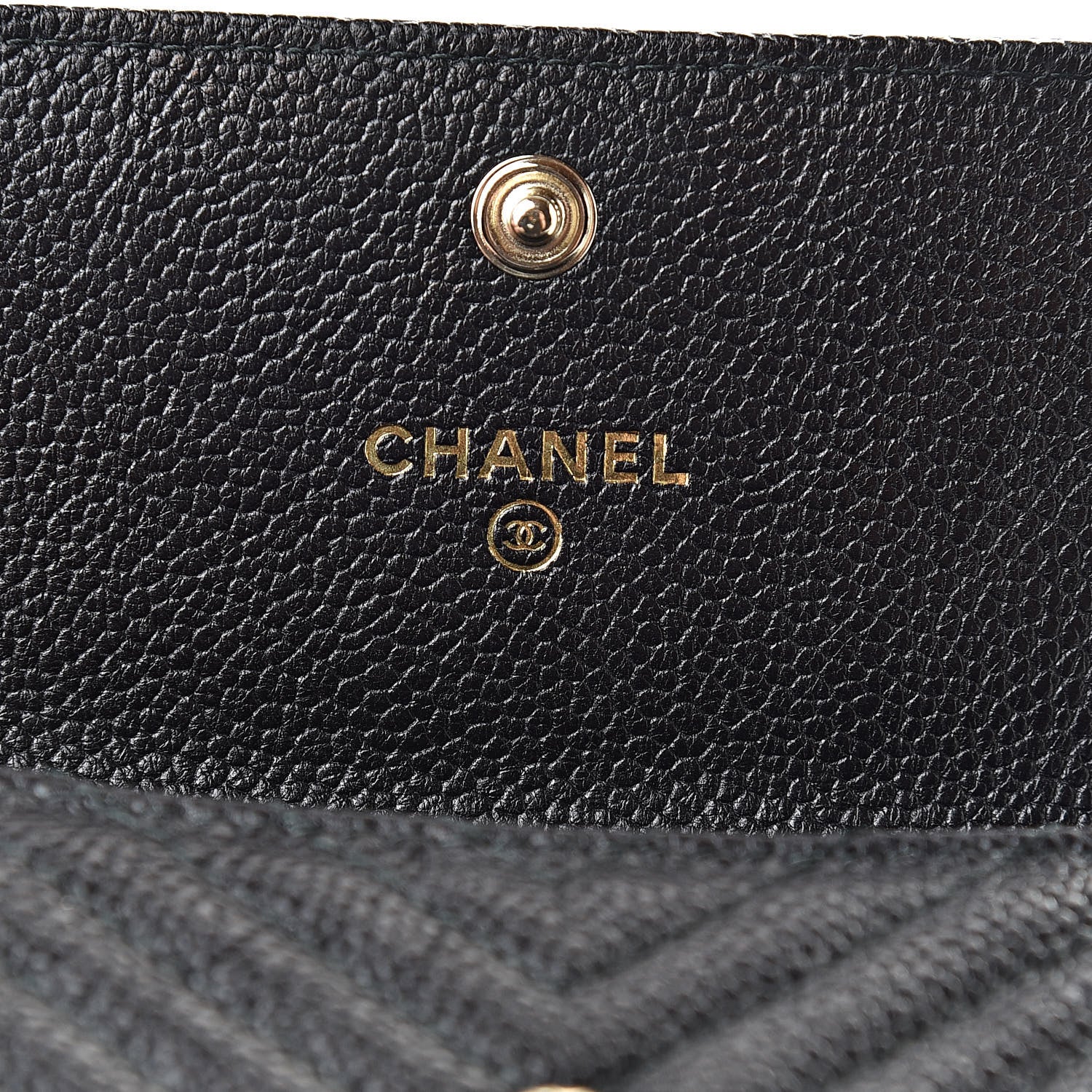 Chanel Caviar Chevron Quilted Boy Flap Card Holder Black 6 of 9