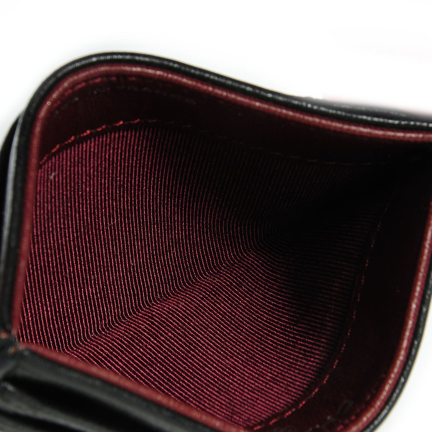 Lambskin Quilted Card Holder Black