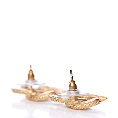 Chanel Crystal CC Earrings Gold 4 of 5