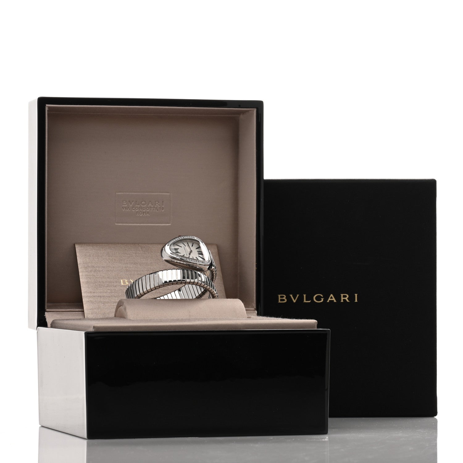 Bulgari Stainless Steel Diamond Bezel 35mm Serpenti Tubogas Quartz Watch 5 of 5