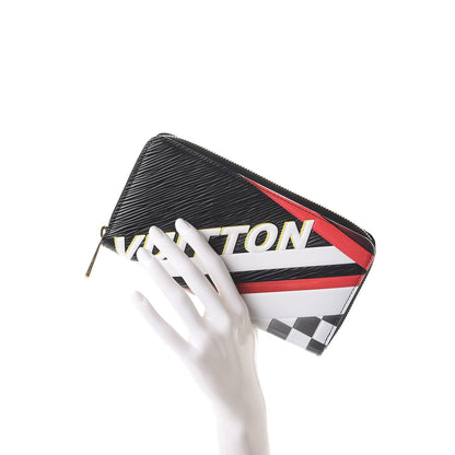 Louis Vuitton Epi Damier Race Zippy Wallet Black Yellow 2 of 10