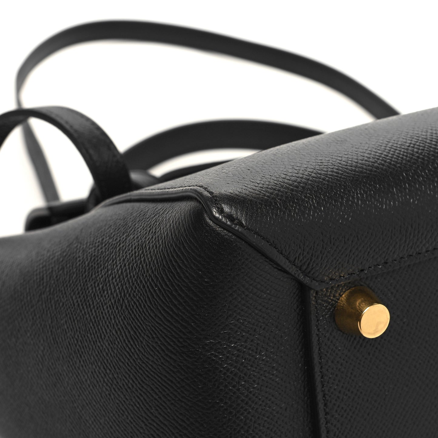 Grained Calfskin Mini Belt Bag Black