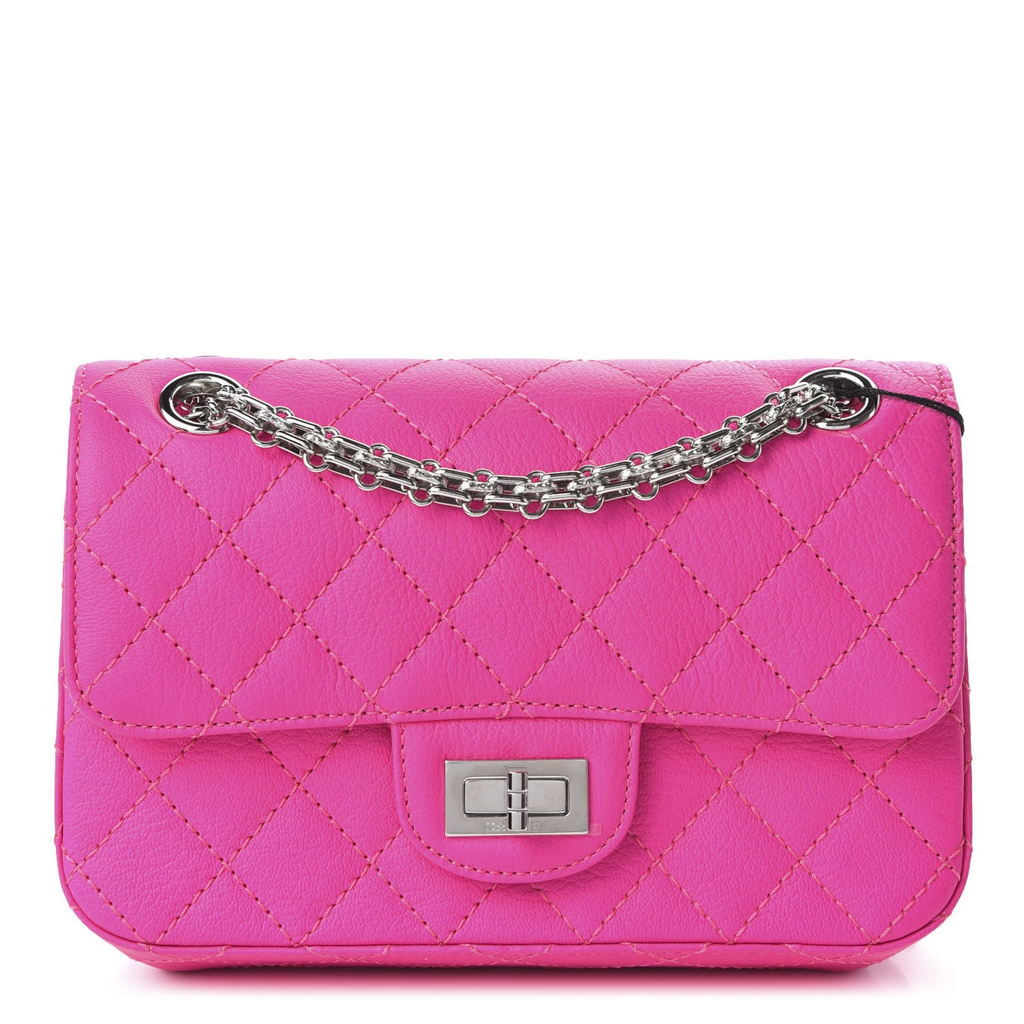 Goatskin Quilted 2.55 Reissue Mini Flap Fluorescent Pink