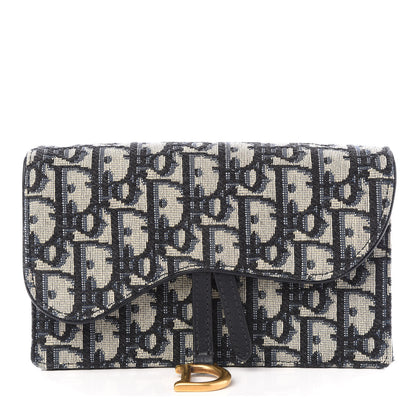 Christian Dior Oblique Saddle Belt Bag Blue 1 of 9