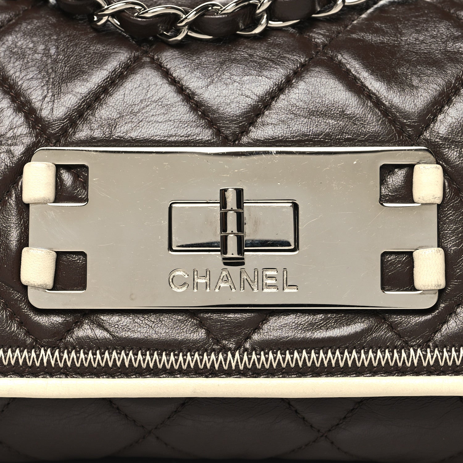 Chanel Lambskin Quilted East West Flap Brown 8 of 11