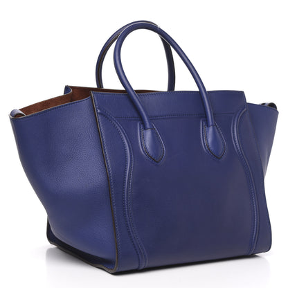 Celine Supple Calfskin Medium Phantom Luggage Indigo 3 of 13