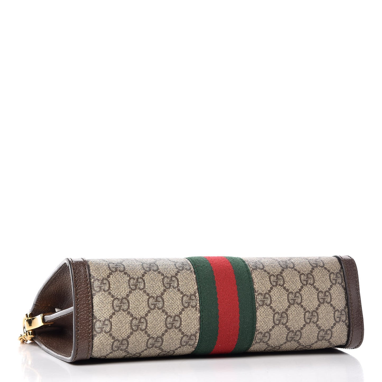 GG Supreme Monogram Web Small Ophidia Chain Shoulder Bag Brown