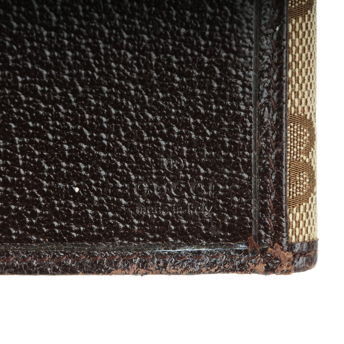Monogram Metal Bar Continental Flap Wallet Beige Ebony Dark Brown