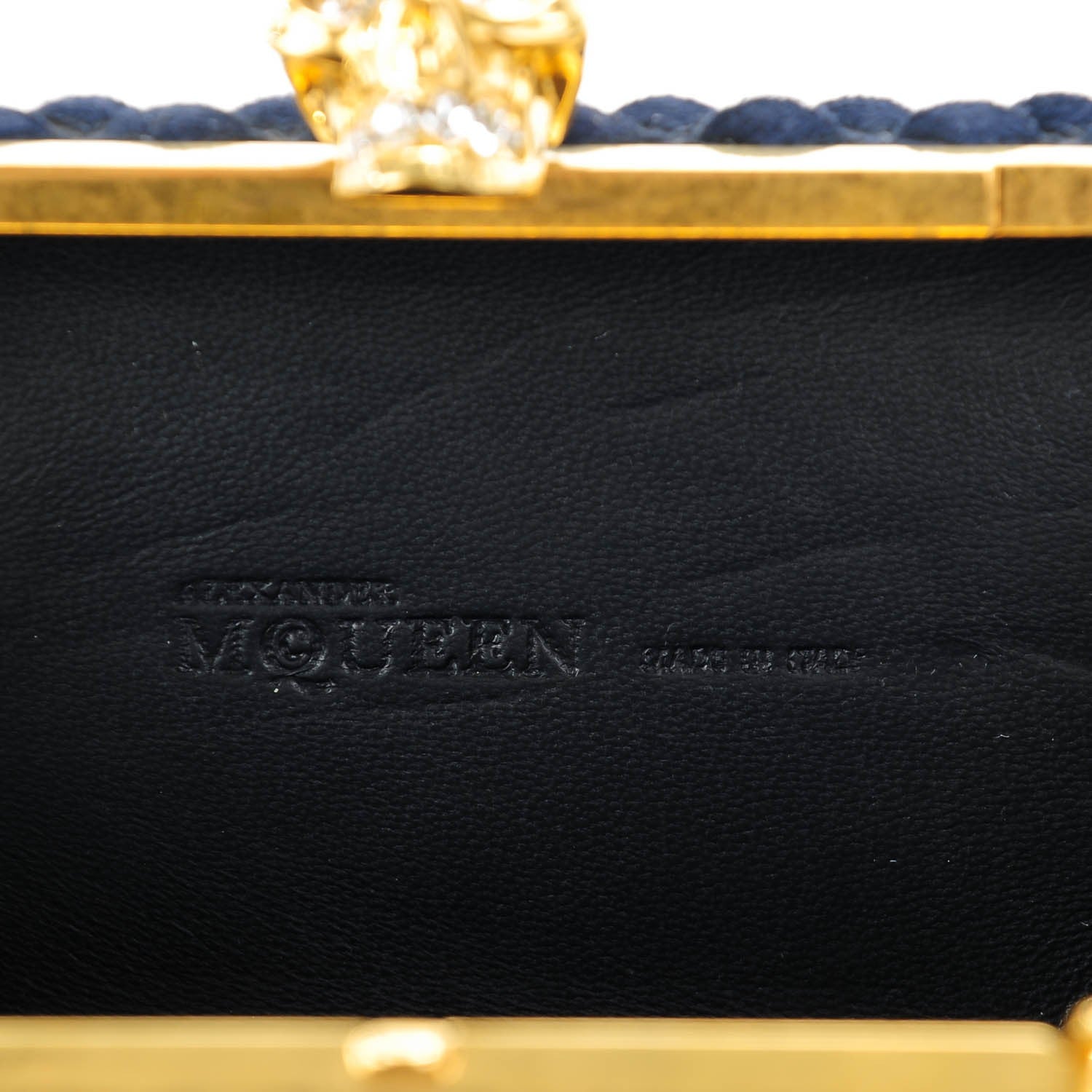 Alexander McQueen Suede Fish Scale Skull Box Clutch 6 of 9