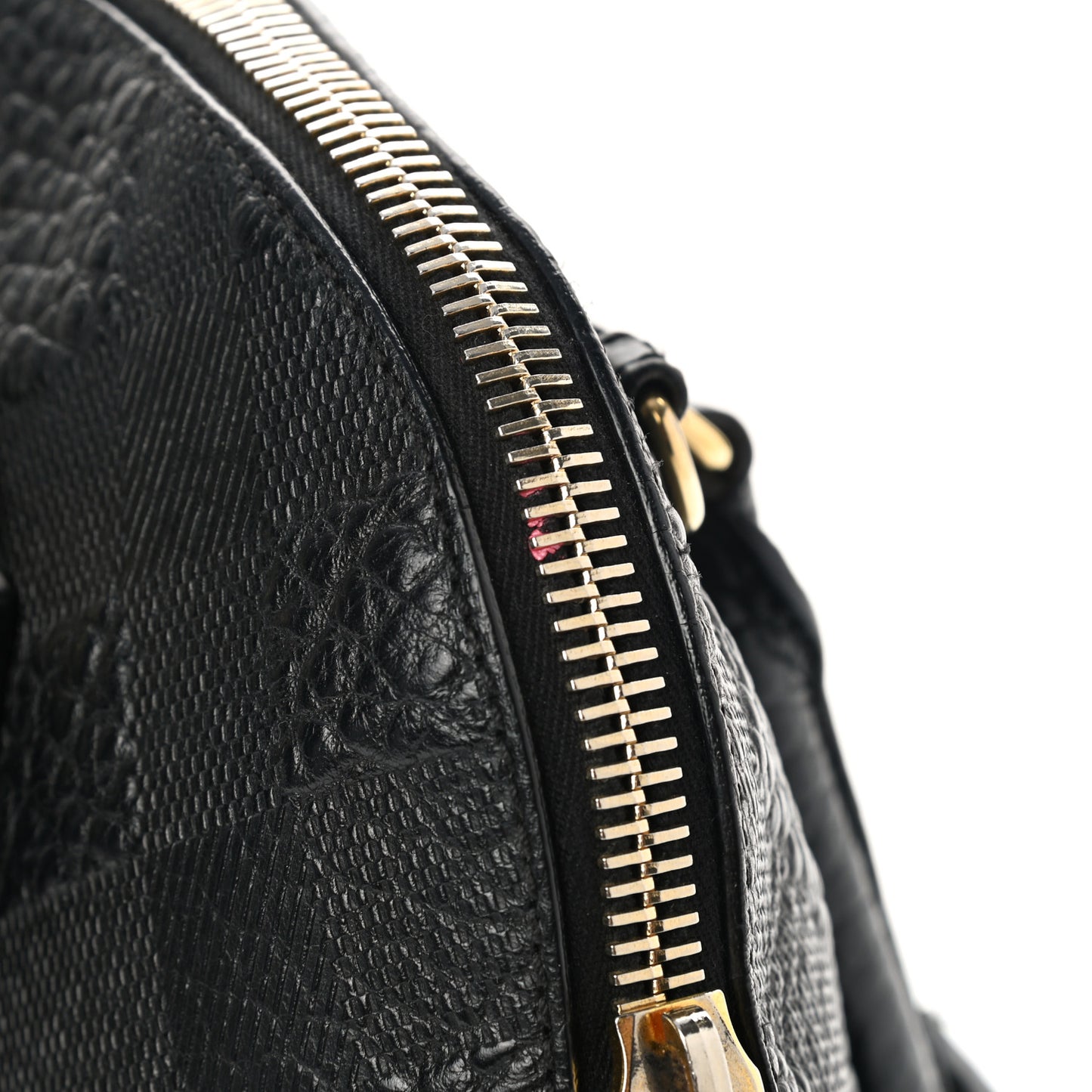 Heritage Grain Check Embossed Small Orchard Bowling Bag Black