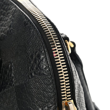 Burberry Heritage Grain Check Embossed Small Orchard Bowling Bag Black 10 of 14