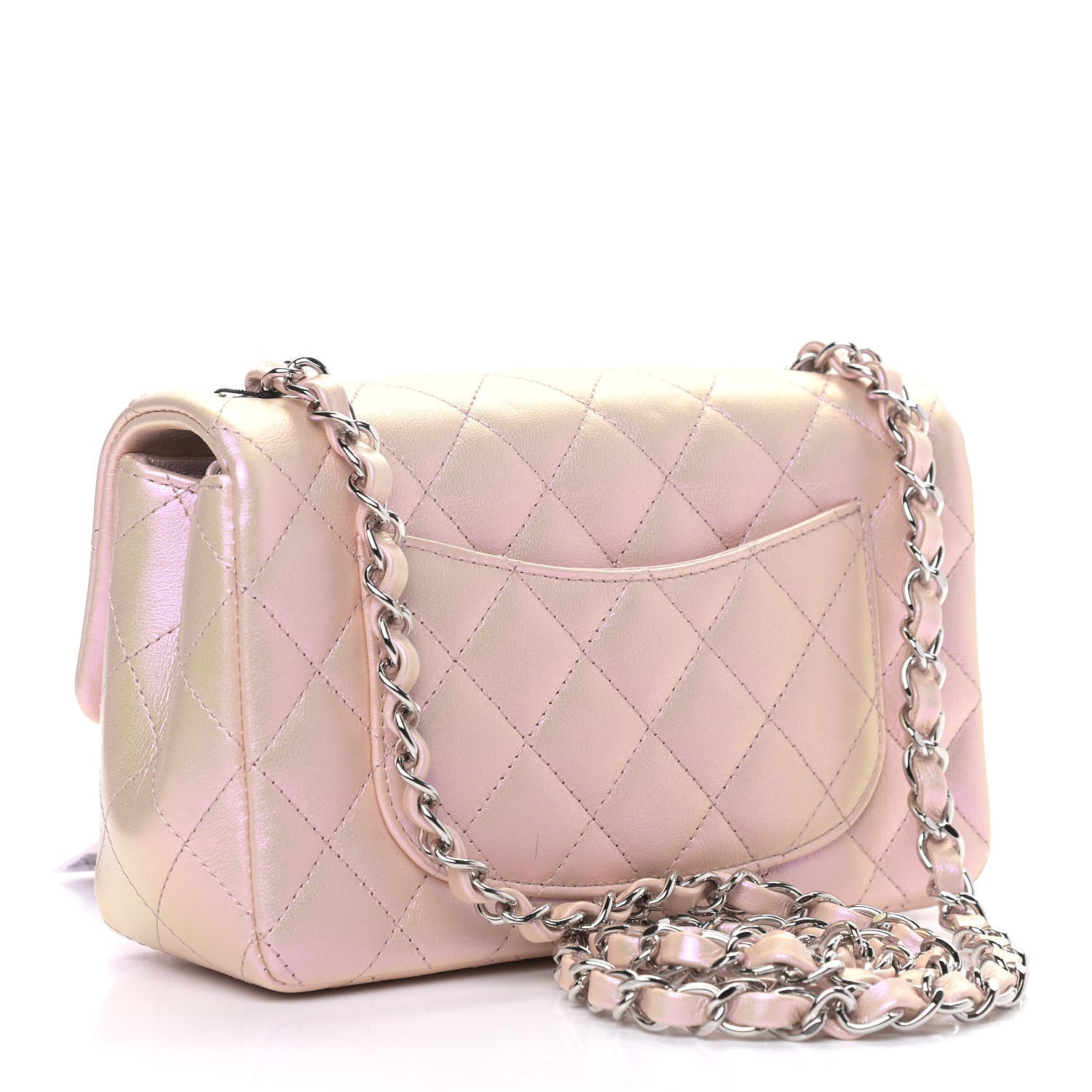 Chanel Iridescent Calfskin Quilted Mini Rectangular Flap Pink 2 of 10