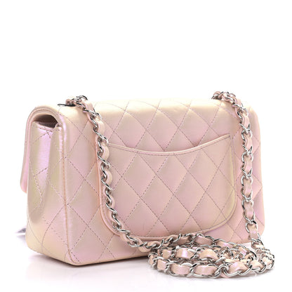 Chanel Iridescent Calfskin Quilted Mini Rectangular Flap Pink 2 of 10