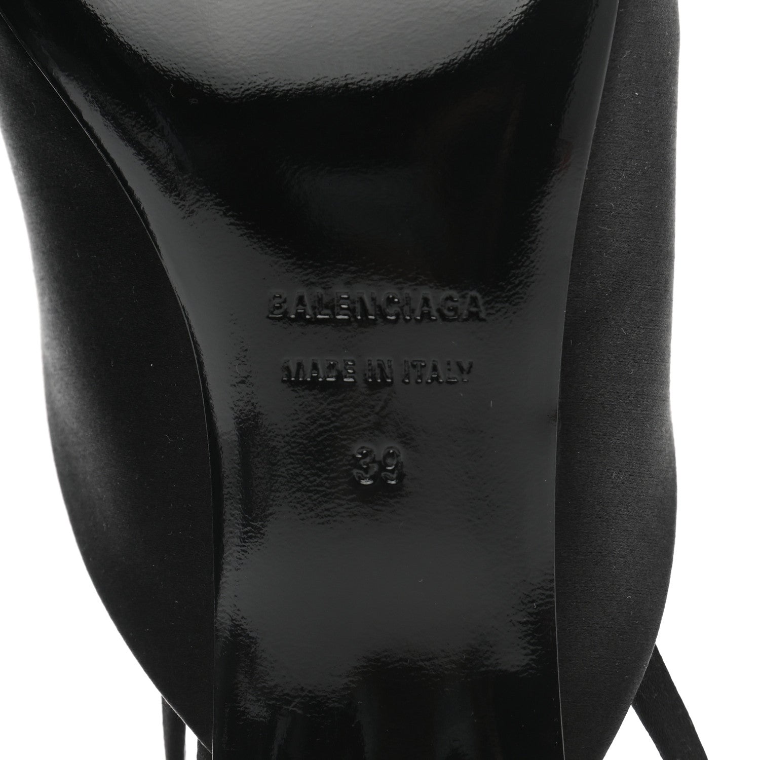 Balenciaga Satin Pointed Toe Knife Slingback 40mm Mules 39 Black 6 of 9