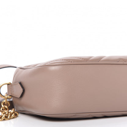Gucci Calfskin Matelasse Small GG Marmont Chain Shoulder Bag Porcelain Rose 6 of 11