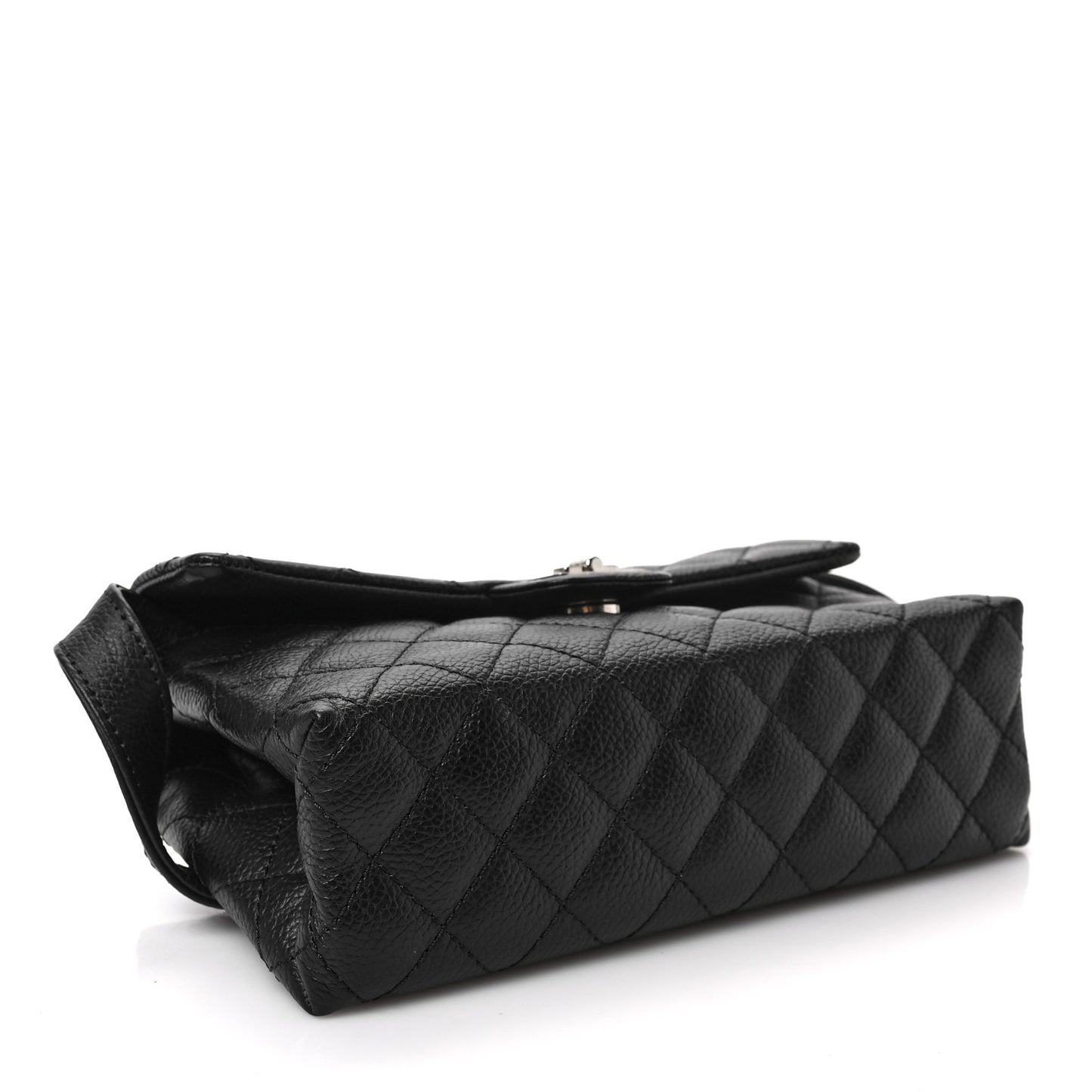 Grained Calfskin Quilted 2.55 Reissue Flap Belt Bag Clutch Black