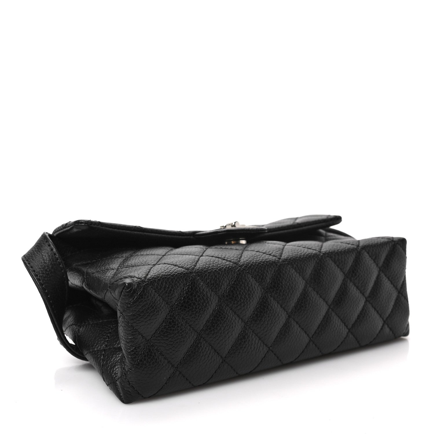 Chanel Grained Calfskin Quilted 2.55 Reissue Flap Belt Bag Clutch Black 4 of 8