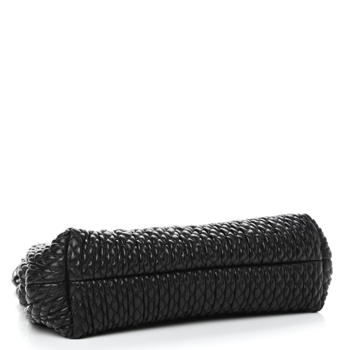 Lambskin Knit Small The Point Triangle Bag Black